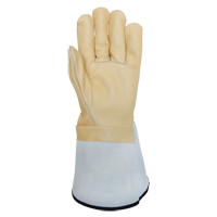 Lineman's Gloves, Small, Grain Cowhide Palm Action Paper