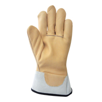 Lineman's Gloves, Small, Grain Cowhide Palm Action Paper