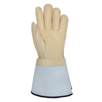 Lineman's Gloves, Small, Grain Cowhide Palm Action Paper