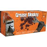 Gants Grease Monkey, Moyen, Latex, 15 mils, Sans poudre, Bleu Action Paper