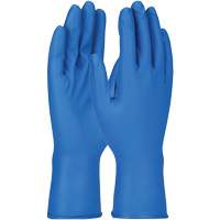 Grippaz Gloves, Small, Nitrile, 8-mil, Powder-Free, Blue Action Paper