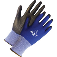 Coated Synthetic Gloves, 7, Polyurethane Coating, 13 Gauge, Nylon Shell Action Paper