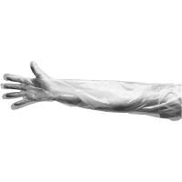 Disposable Gloves, Large, Polyethylene, 9-mil, Powdered, Clear Action Paper