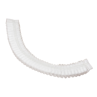 Pleated Bouffant Cap, Polypropylene, 19", White Action Paper
