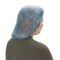 Pleated Bouffant Cap, Polypropylene, 21", Blue Action Paper