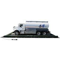 Ride-Side Berm Secondary Containment for Vehicles, 7,500 US gal. Capacity, 20' W x 40' L x 15" H, L-Bracket Action Paper