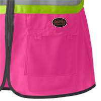 139PK Women's Safety Vest, Pink, X-Small, Polyester Action Paper