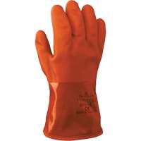 Atlas 460 Double-Dipped Gloves, Size Medium/8, 12" L, PVC, Acrylic/Cotton Inner Lining, 130-mil Action Paper