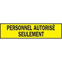 Warning Barricade Tape, French, 3" W x 200' L, 3.5 mils, Black on Yellow Action Paper