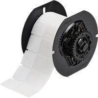 &eacute;tiquette autoplastifi&eacute;es pour fils et c&acirc;bles, Vinyle, 1" lo x 2,6" h, Incolore/blanc Action Paper