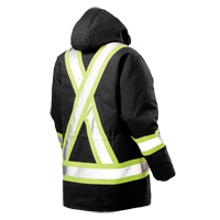 Safety Parka, Black, Large Action Paper