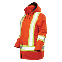 Safety Parka, High Visibility Orange, Large Action Paper