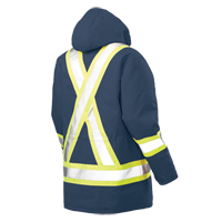 Safety Parka, Navy Blue, Large Action Paper