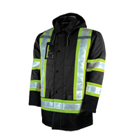Lined Safety Parka, Black, Large Action Paper
