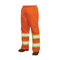 300D Safety Rain Pant, Polyester, Large, High Visibility Orange Action Paper