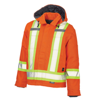 Safety Jacket, High Visibility Orange, Large Action Paper