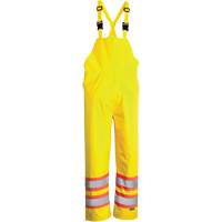 Open Road&reg; Bib Pants, Polyester, Small, High Visibility Lime-Yellow Action Paper