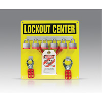 Hanger Board Kit, Laminated Steel Padlocks, 6 Padlock Capacity, Padlocks Included Action Paper