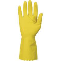 ChemStop Gloves, Size Small/7, 12" L, Latex, Flock-Lined Inner Lining, 12-mil Action Paper