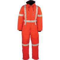 Reflective Insulated Coveralls, Small, Orange Action Paper