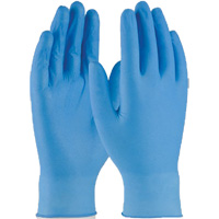 Disposable Gloves, Small, Nitrile, 4-mil, Powder-Free, Blue Action Paper
