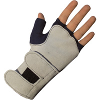 Anti-Impact Glove with Wrist Support, Cotton, Left Hand, X-Small Action Paper
