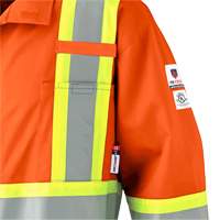 7702 Combinaison de s&eacute;curit&eacute; haute visibilit&eacute; ignifuge, Taille 36, Orange Action Paper
