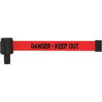 Cassette de banni&egrave;re PLUS, Danger; Keep Out, 15', Ruban Rouge Action Paper
