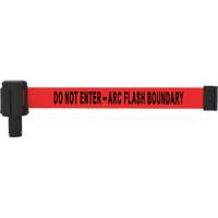 Cassette de banni&egrave;re PLUS, Do Not Enter - Arc Flash Boundary, 15', Ruban Rouge Action Paper