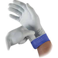 Gants d'examen bicolores LSE-104 Lifestar EC, Petit, Nitrile, 5,5-mil, Sans poudre, Blanc, Classe 2 Action Paper