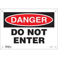 Enseigne Do Not Enter, 7" x 10", Plastique, Anglais Action Paper