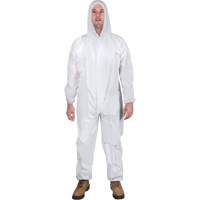 Hooded Coveralls, Medium, White, SMS Action Paper