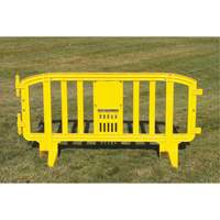 Movit Barricade, Interlocking, 78" L x 39" H, Yellow Action Paper