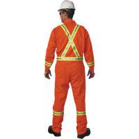 Unlined Hi-Vis Coveralls, Size Small, Orange Action Paper