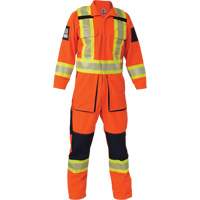 Ripstop Coveralls, Small, High Visibility Orange Action Paper