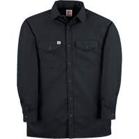 Chemise de travail en tissu crois&eacute; avec boutons-pression, Hommes, Petit, Noir Action Paper