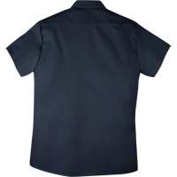 Chemise de travail &agrave; manches courtes en tissu crois&eacute;, Hommes, 4T-Grand, Bleu marine Action Paper