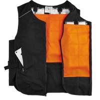 Chill-Its&reg; 6260 Lightweight Phase Change Cooling Vest with Packs, Small/Medium, Black Action Paper