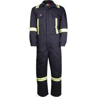 Westex UltraSoft&reg; Deluxe Coveralls with Reflective Material, Size 36, Navy Blue, 8.7 cal/cm² Action Paper