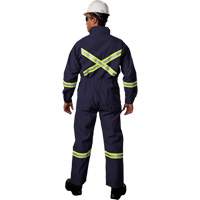 Westex UltraSoft&reg; Deluxe Coveralls with Reflective Material, Size 36, Navy Blue, 8.7 cal/cm² Action Paper