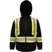 High-Visibility Hoodie, Polyester, Black, Small Action Paper