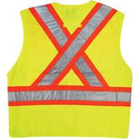 Safety Vest, High Visibility Lime-Yellow, 2X-Large/3X-Large, Polyester Action Paper
