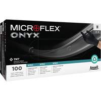 Gants Onyx, Petit, Nitrile, 3,5 mils, Sans poudre, Noir Action Paper