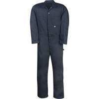 Industrial Work Coveralls, Men's, Navy Blue, Size 36 Action Paper