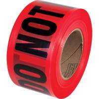 PrimeGuard "Danger Do Not Enter" Barricade Tape, English, 3" W x 1000' L, Black on Red Action Paper