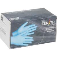 Vending Pack Disposable Gloves, Medium, Nitrile, 4.5-mil, Powder-Free, Blue Action Paper