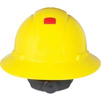 Full Brim Hardhat with Uvicator Sensor, Ratchet Suspension Action Paper