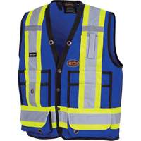 6692N Surveyor's Safety Vest, Royal Blue, Small, Polyester Action Paper