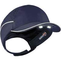 Skullerz&reg; 8965 Lightweight Bump Cap Hat with LED Lighting, Navy Blue Action Paper