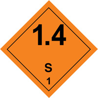 Étiquettes de manutention de matières dangereuses, 4" lo x 4" la, Noir/orange SGQ529 | Action Paper